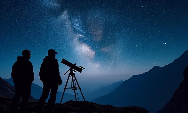 Hvězdářský trek v noci